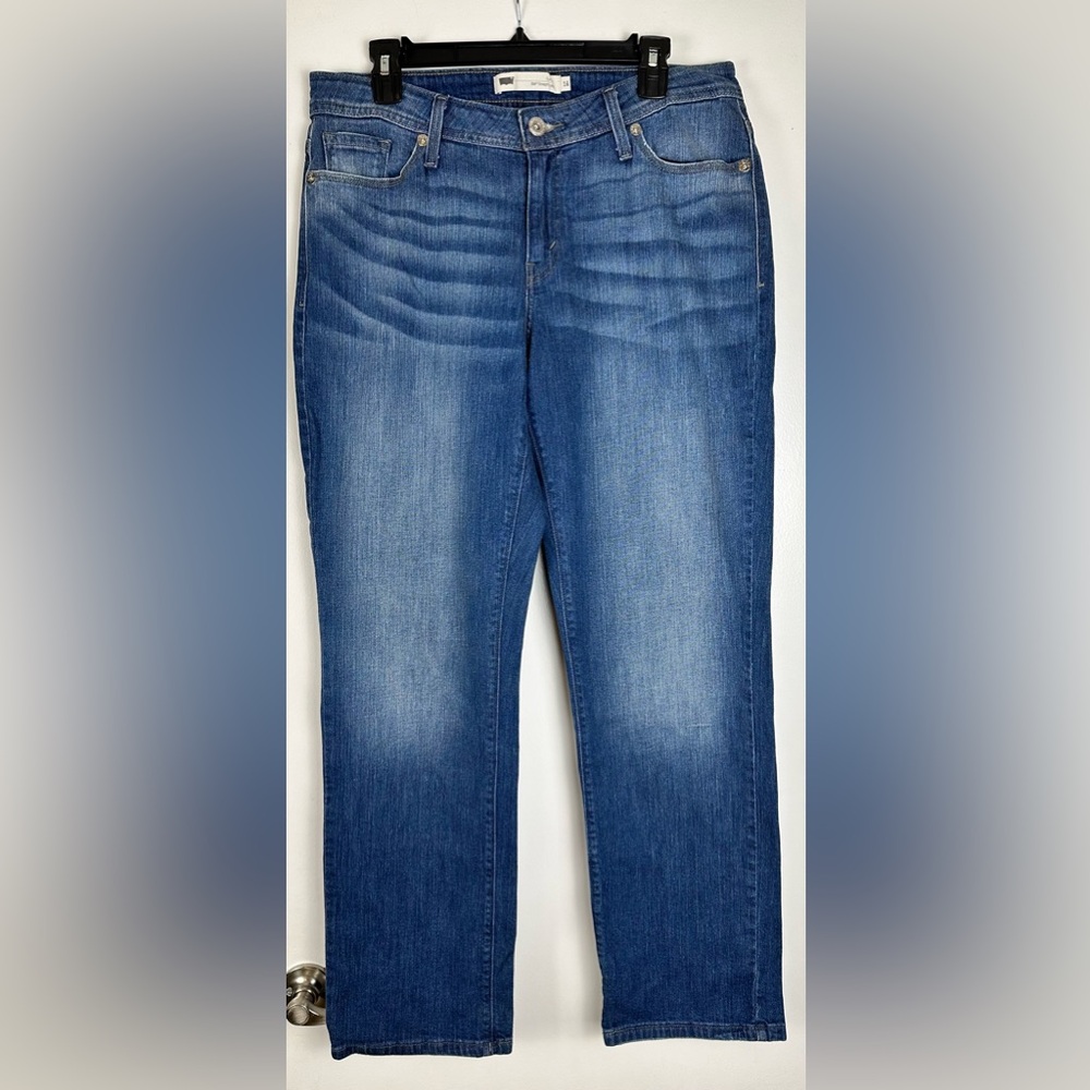 Levi's 529 Women’s Curvy 14M 32 X 32 Straight Leg Dark Wash Stretch Jeans